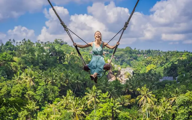 Jungle swing above the Ubud valley